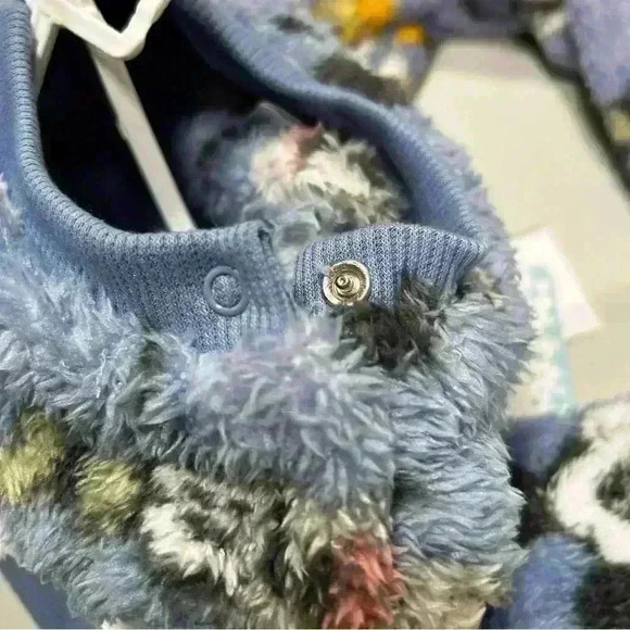 Disney Baby Character Fuzzy Blue Unisex 2 Piece Warm Soft Outfit Size 12 months - Picture 6 of 10